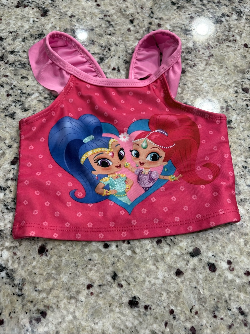 Nickelodeon Shimmer and Shine girls swimsuit top in 2T GUC